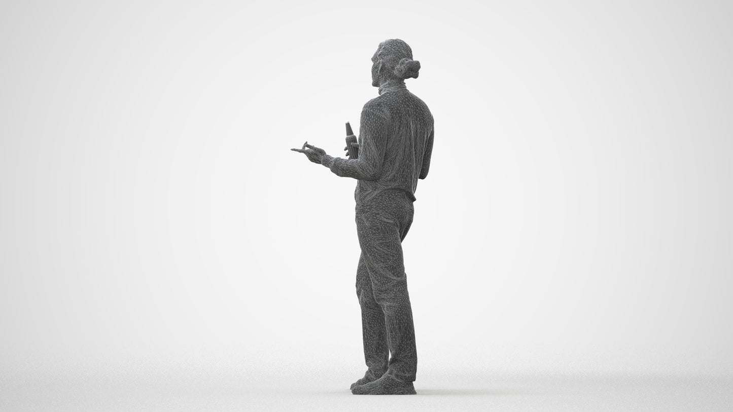 photogrammetry 3D man casual standing, realistic human model archviz FBX, square thumbnail