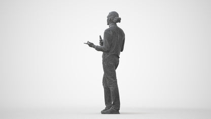 photogrammetry 3D man casual standing, realistic human model archviz FBX, square thumbnail