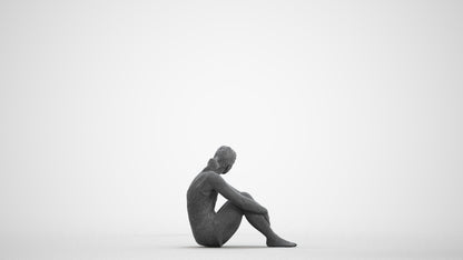 photogrammetry 3D woman sport pool, realistic human model archviz FBX, wireframe front view