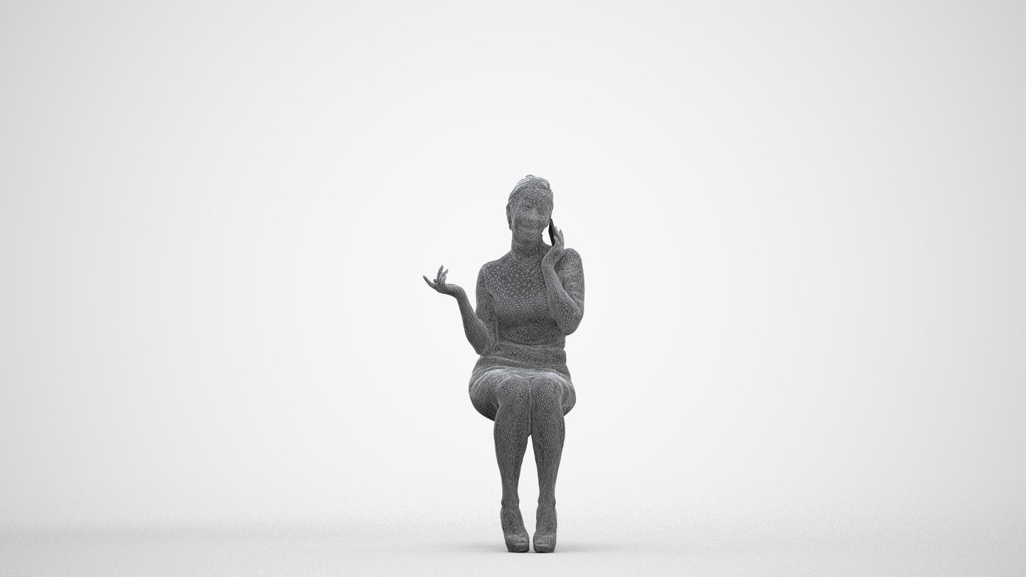 realistic 3D people woman business, render-ready for V-Ray and Corona, FBX OBJ, three-quarter front view render