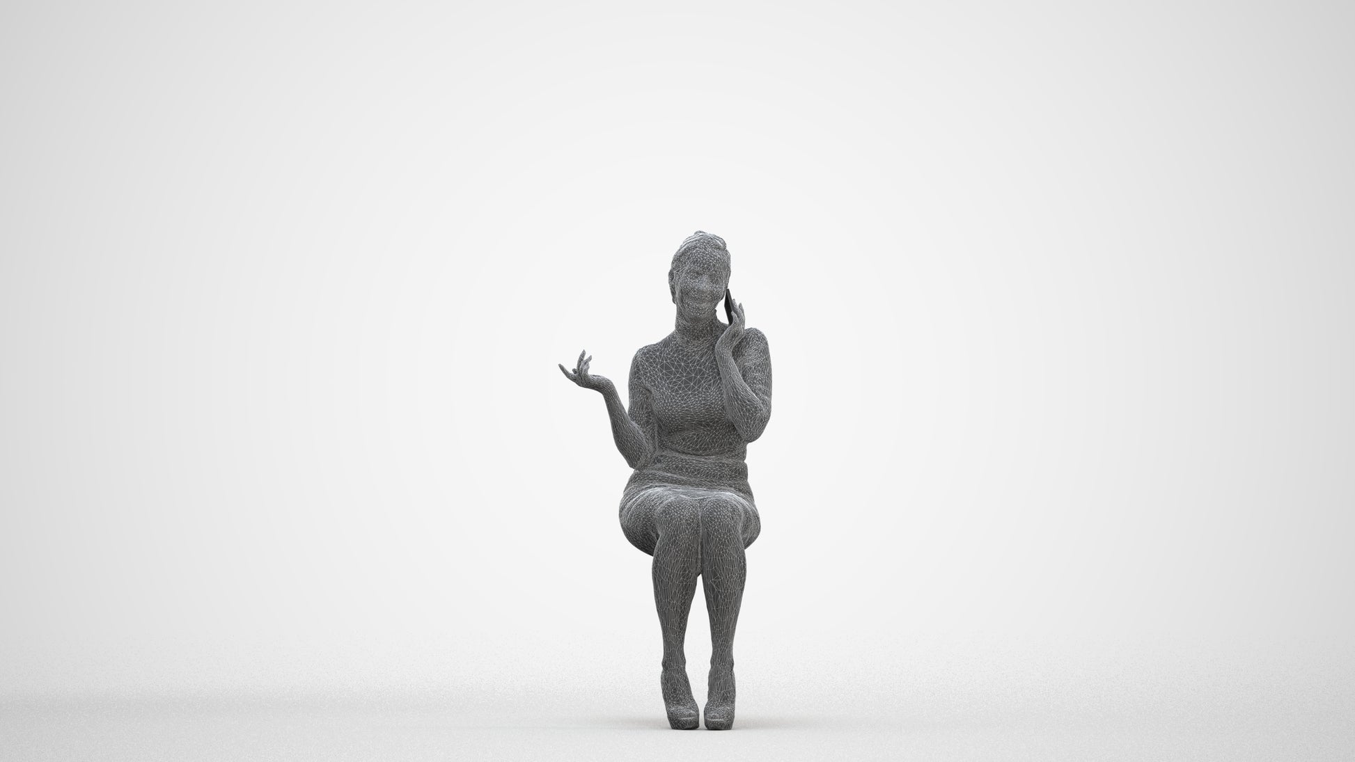 realistic 3D people woman business, render-ready for V-Ray and Corona, FBX OBJ, three-quarter front view render