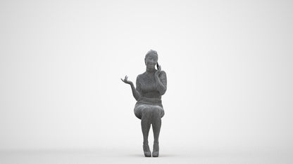 realistic 3D people woman business, render-ready for V-Ray and Corona, FBX OBJ, three-quarter front view render