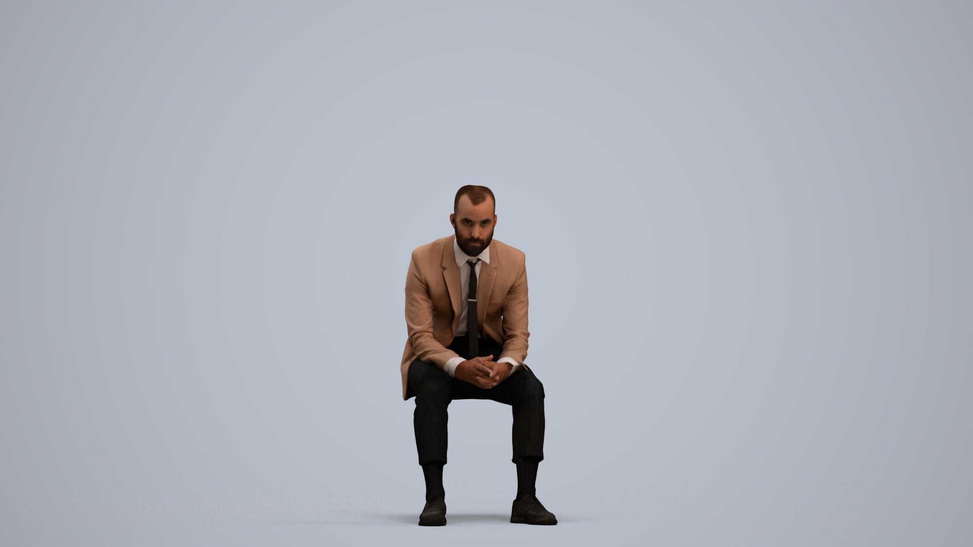 realistic 3D people man business, render-ready for V-Ray and Corona, FBX OBJ, standing pose render