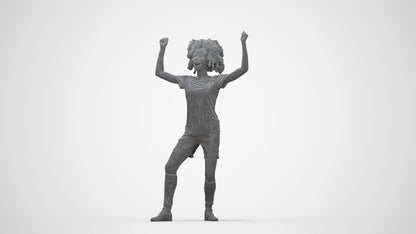 realistic 3D people woman sport, render-ready for V-Ray and Corona, FBX OBJ, wireframe back view