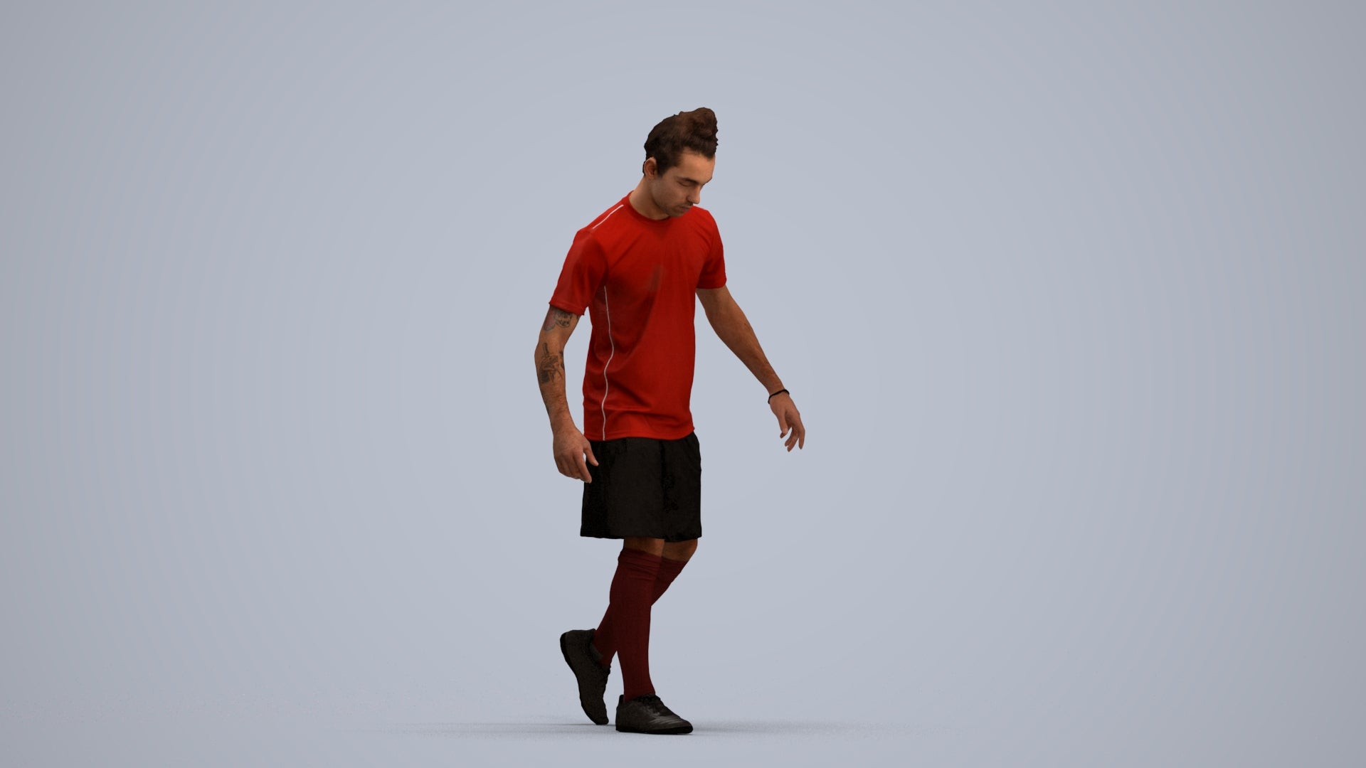 realistic 3D people man sport, render-ready for V-Ray and Corona, FBX OBJ, standing pose render