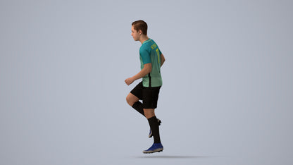 scanned 3D boy sport, photogrammetry people for Enscape and V-Ray, three-quarter view render