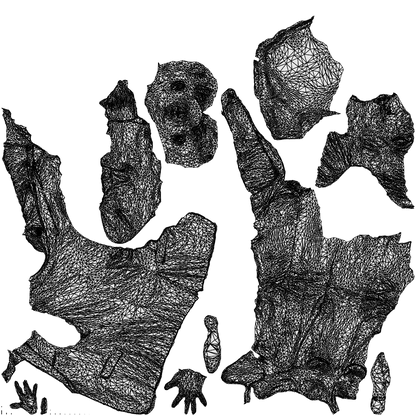 3D human model man business, photogrammetry scanned person for archviz, wireframe top-down view