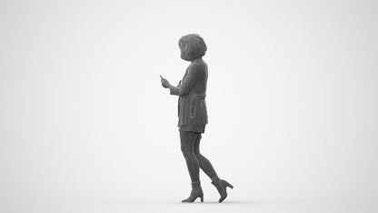 3D people model woman business standing, scanned human for 3ds Max rendering, square thumbnail