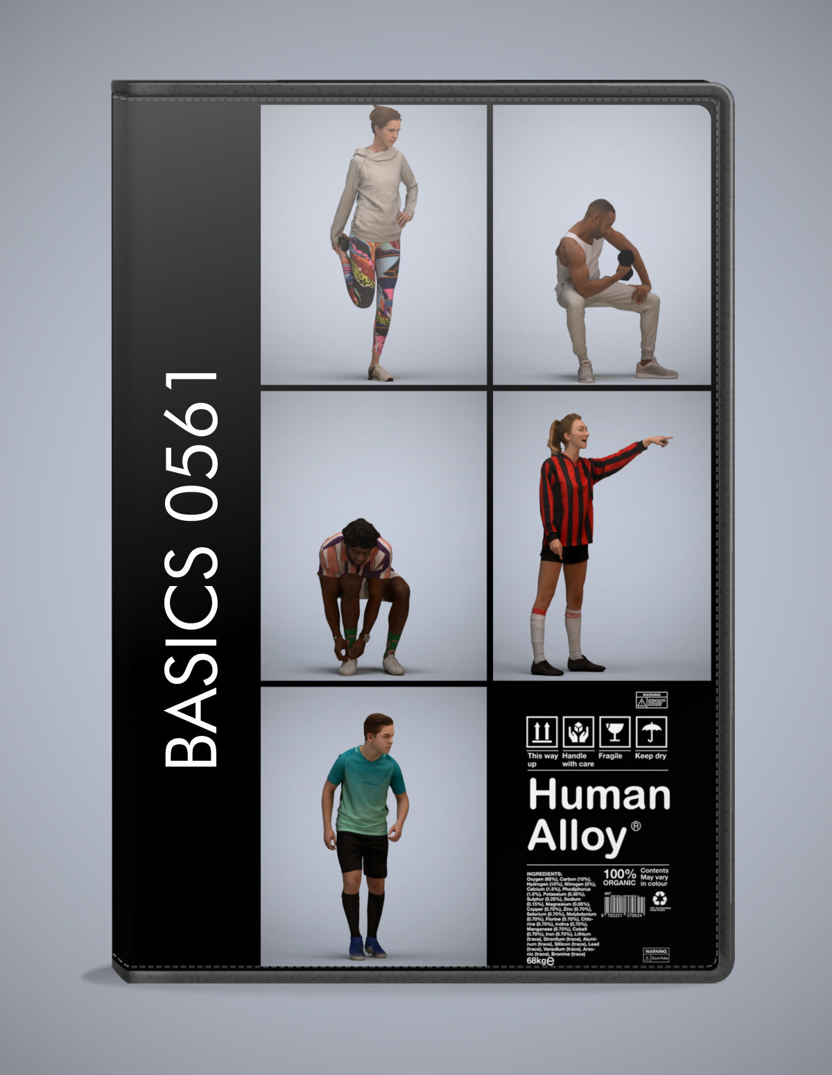 3D human models sport bundle, 5 photogrammetry scanned people for archviz