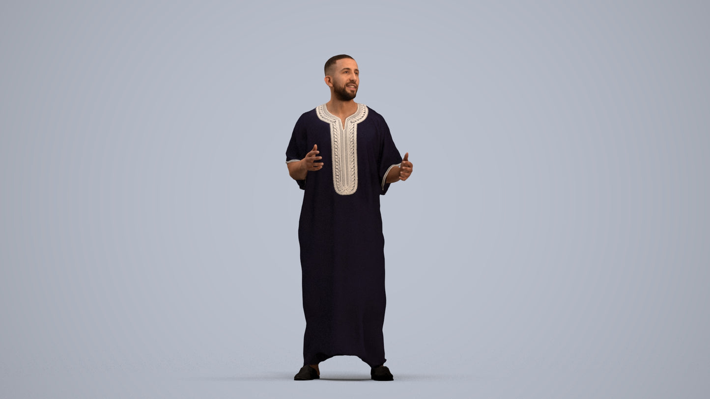 realistic 3D human man standing, archviz people FBX OBJ for Blender, standing pose render