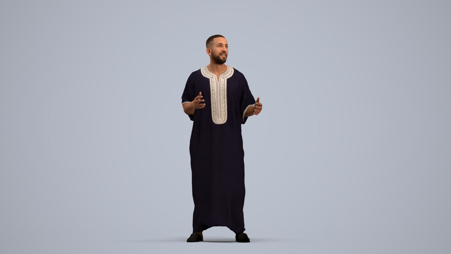 realistic 3D human man standing, archviz people FBX OBJ for Blender, standing pose render