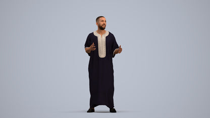 realistic 3D human man standing, archviz people FBX OBJ for Blender, standing pose render