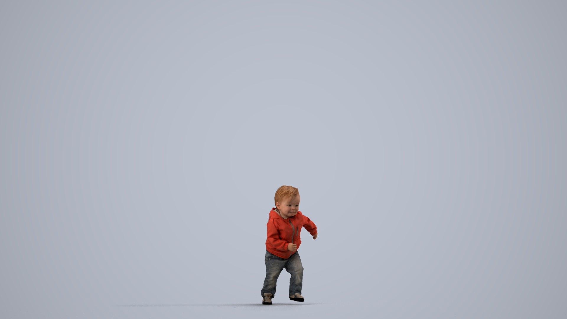 realistic 3D human boy casual kids, archviz people FBX OBJ for Blender, side view render