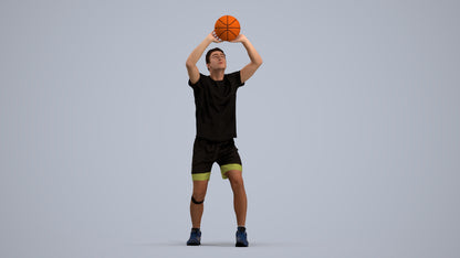 scanned 3D man sport, photogrammetry people for Enscape and V-Ray, standing pose render