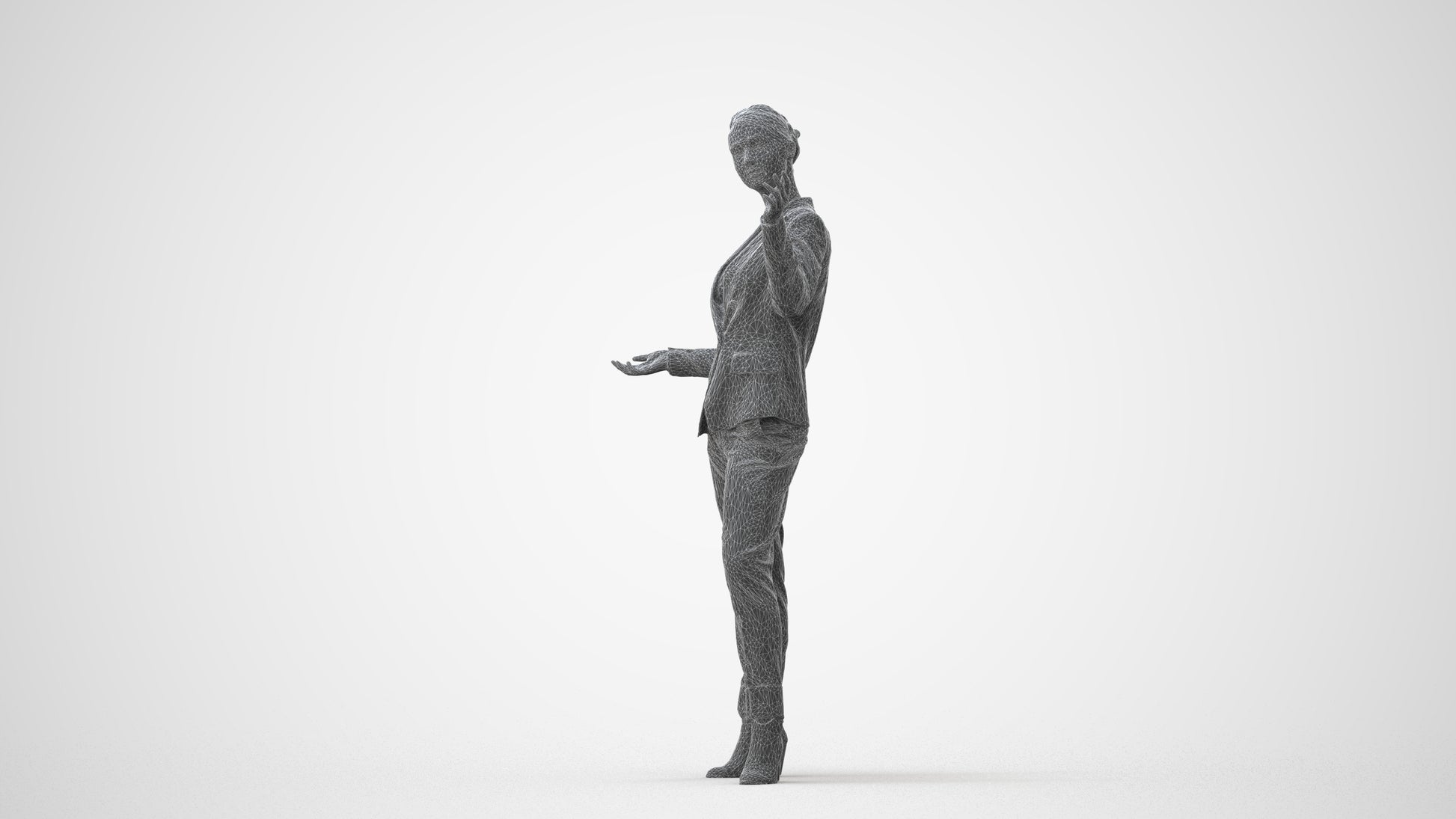 3D scanned woman business, photorealistic archviz people for Enscape and SketchUp, square thumbnail