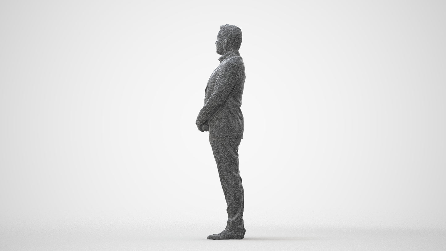 3D people model man business formalaffairs, scanned human for 3ds Max rendering, square thumbnail