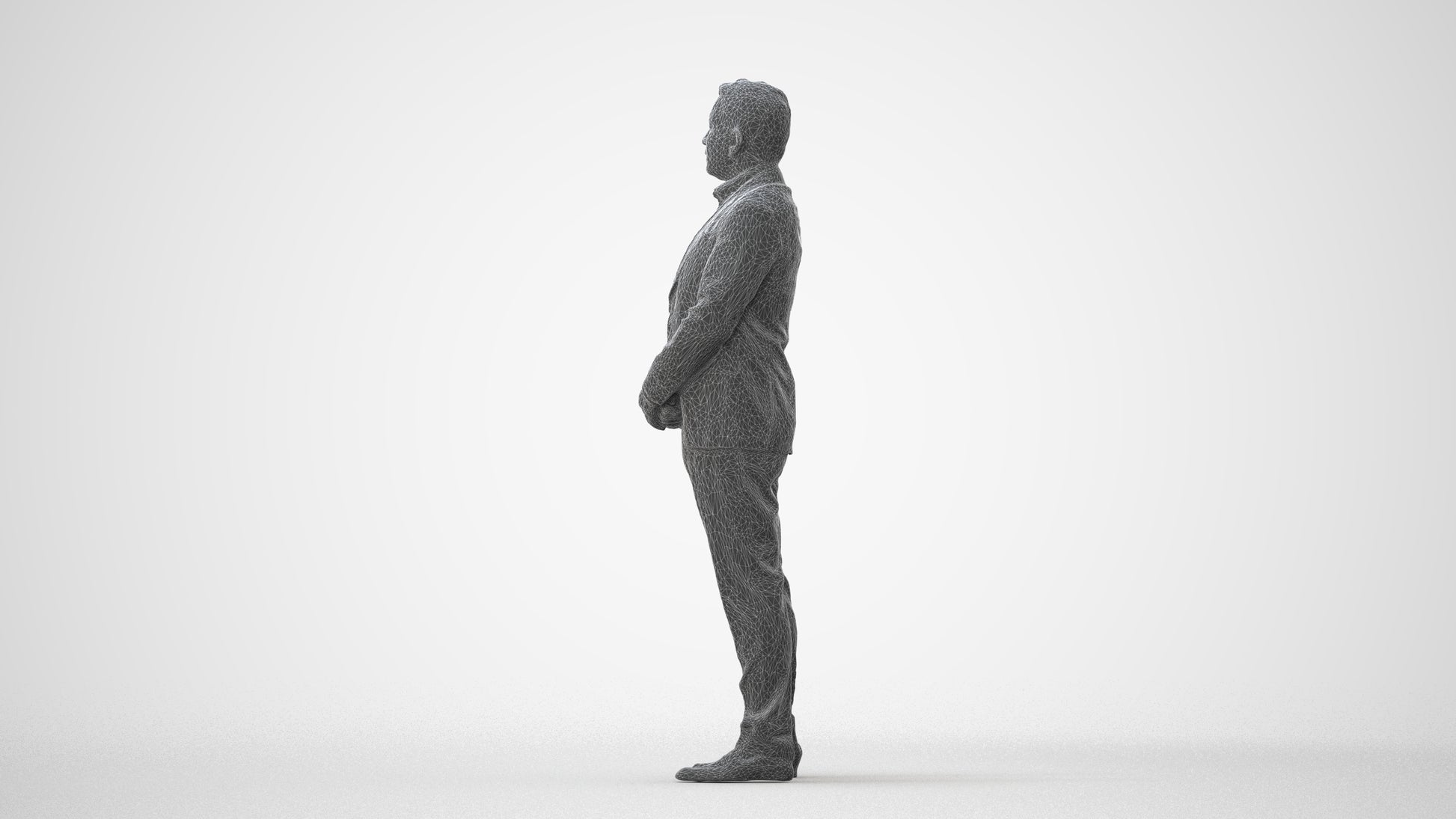 3D people model man business formalaffairs, scanned human for 3ds Max rendering, square thumbnail