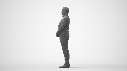 3D people model man business formalaffairs, scanned human for 3ds Max rendering, square thumbnail