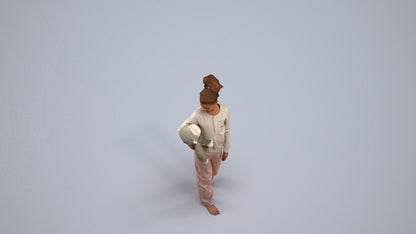 realistic 3D people girl kids, render-ready for V-Ray and Corona, FBX OBJ, back view render