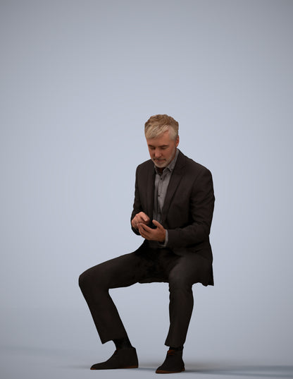 photogrammetry 3D man business, realistic human model archviz FBX