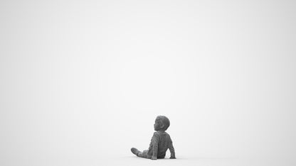 realistic 3D boy casual kids, scanned archviz people for Blender and 3ds Max, square thumbnail