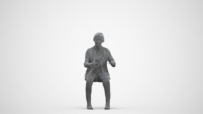 realistic 3D woman business, scanned archviz people for Blender and 3ds Max, three-quarter front view render