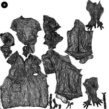 realistic 3D woman hospitality, scanned archviz people for Blender and 3ds Max, wireframe top-down view