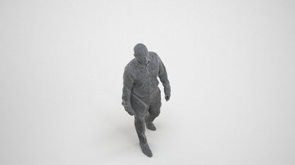 3D scanned man business, photorealistic archviz people for Enscape and SketchUp, wireframe three-quarter view