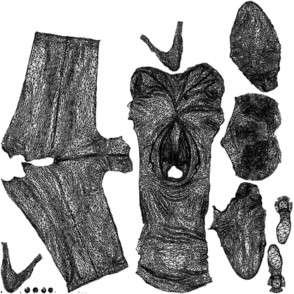 3D scanned man business, photorealistic archviz people for Enscape and SketchUp, wireframe top-down view