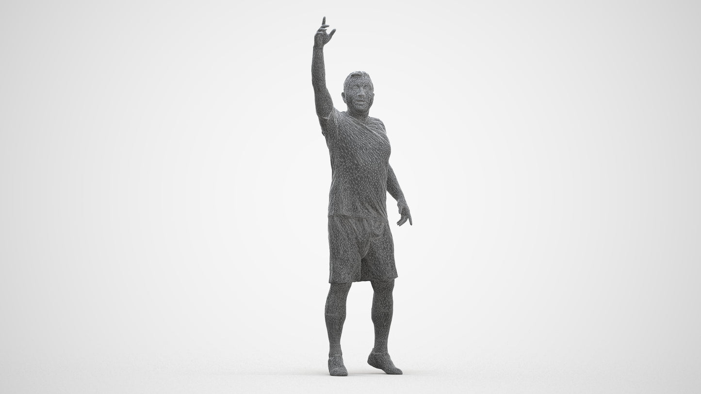 realistic 3D man sport, scanned archviz people for Blender and 3ds Max, three-quarter front view render