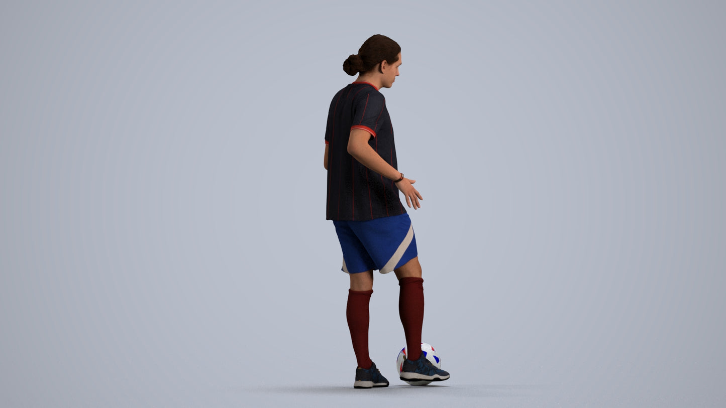 photogrammetry 3D man sport, realistic human model archviz FBX, front view render