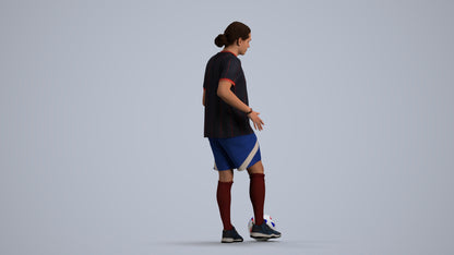 photogrammetry 3D man sport, realistic human model archviz FBX, front view render