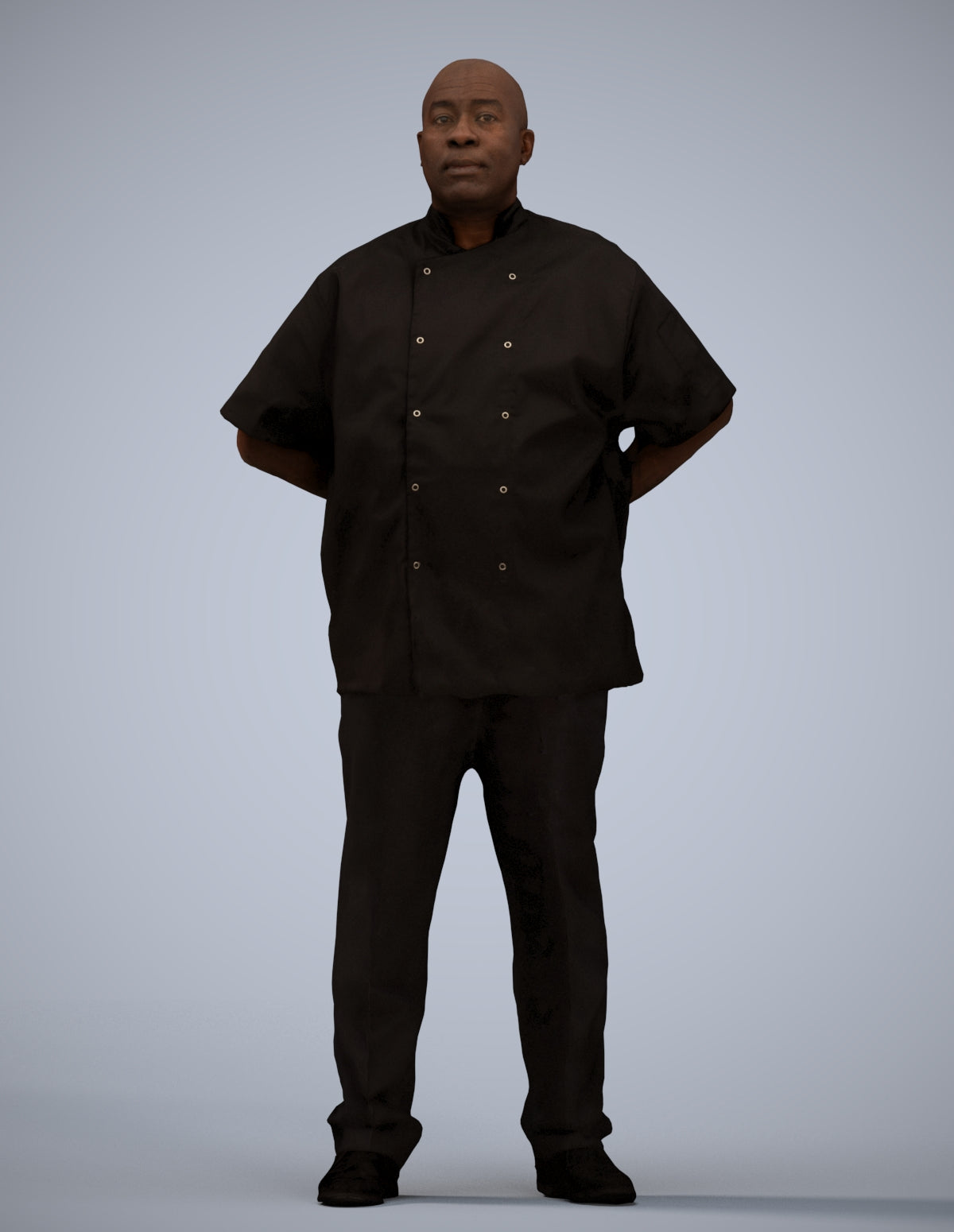 realistic 3D human man hospitality, archviz people FBX OBJ for Blender