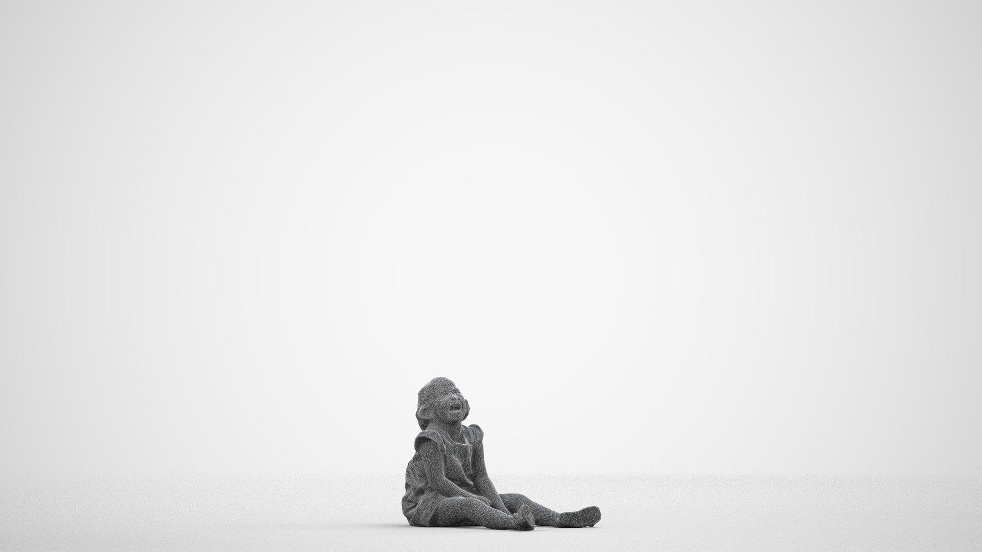 photogrammetry 3D girl casual kids, realistic human model archviz FBX, wireframe side view