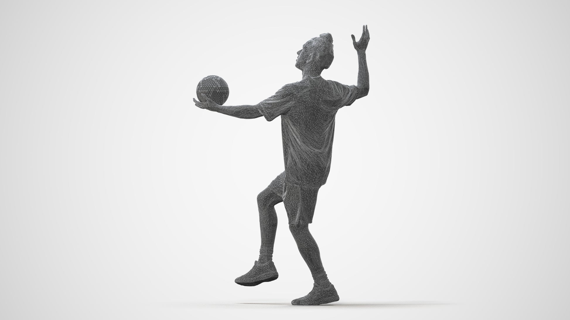 scanned 3D man sport, photogrammetry people for Enscape and V-Ray, square thumbnail