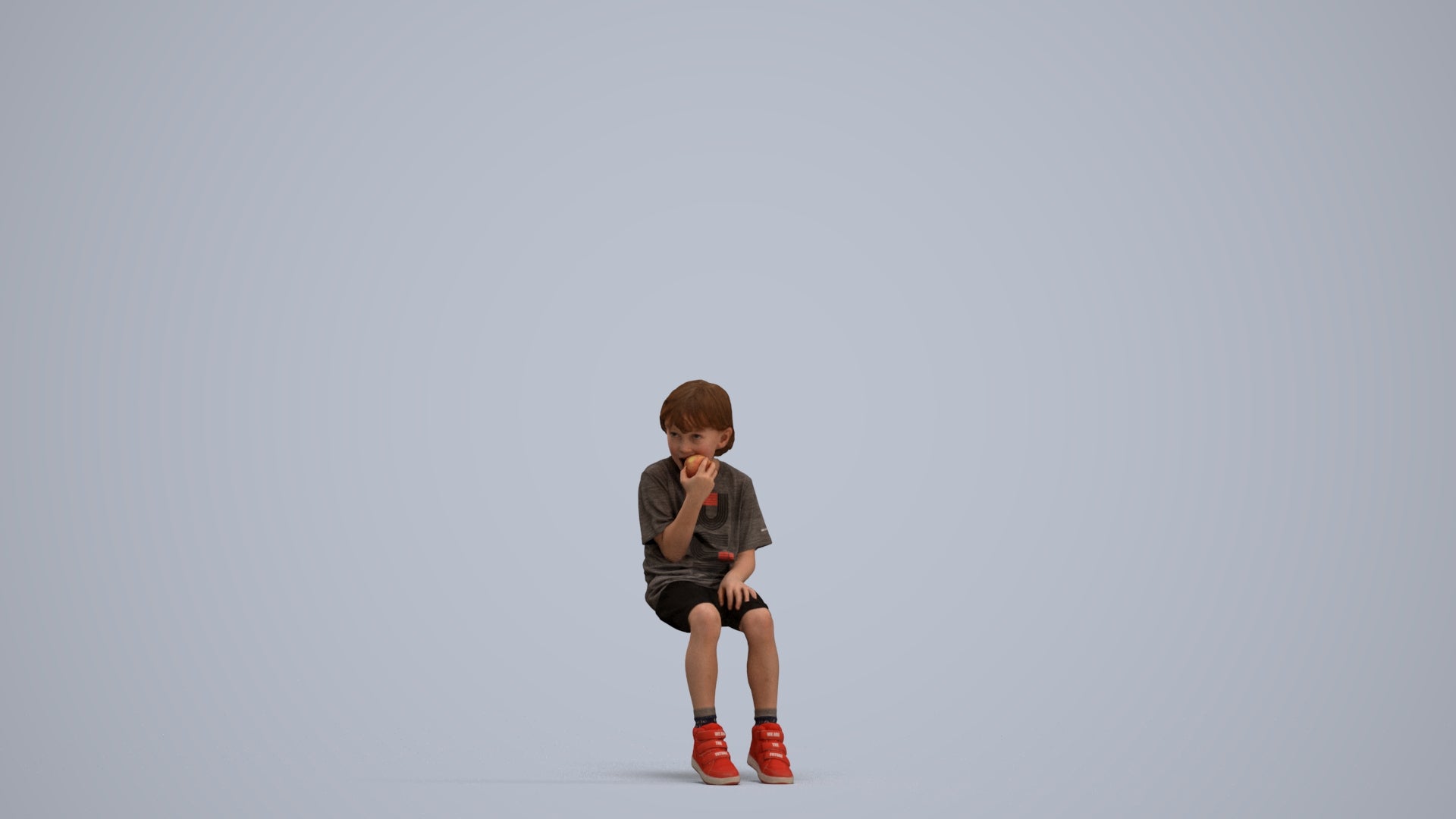 photogrammetry 3D boy casual kids, realistic human model archviz FBX, standing pose render