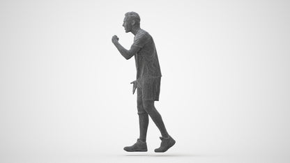 3D human model man sport, photogrammetry scanned person for archviz, square thumbnail