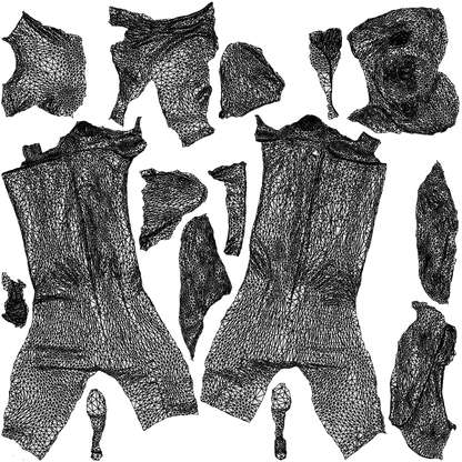 realistic 3D people woman casual standing, render-ready for V-Ray and Corona, FBX OBJ, wireframe top-down view