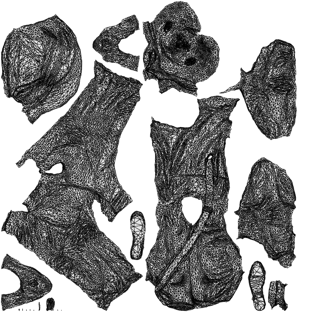 3D people model man casual walking, scanned human for 3ds Max rendering, wireframe top-down view