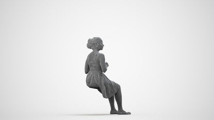 photogrammetry 3D woman formal formalaffairs, realistic human model archviz FBX, wireframe side view