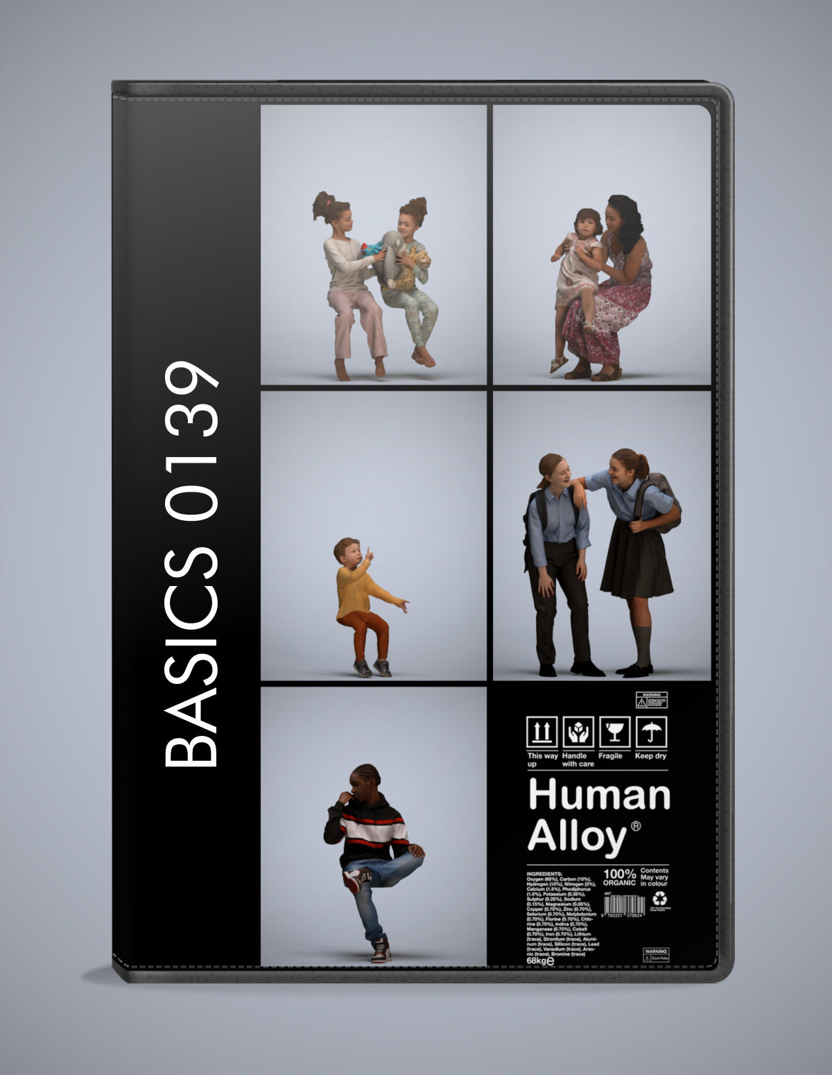 3D people models kids bundle, 5 scanned humans for 3ds Max rendering