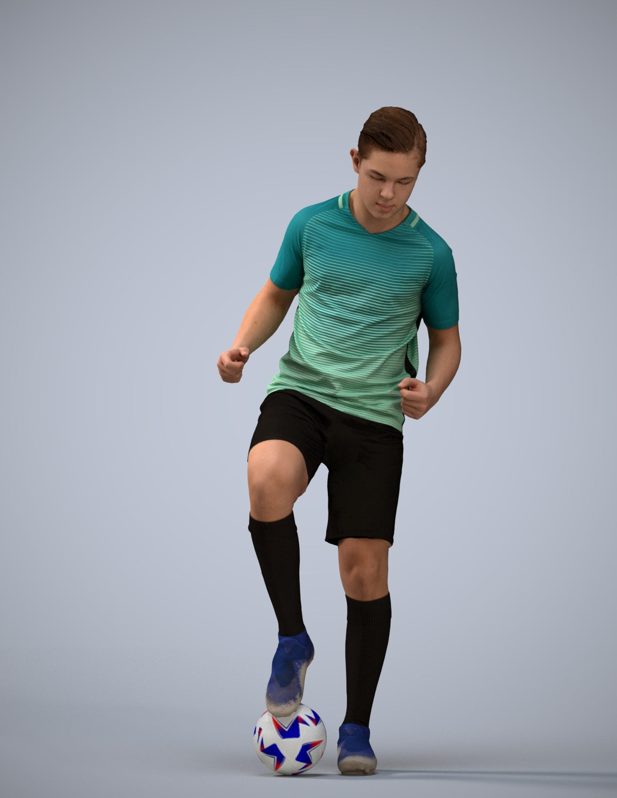 scanned 3D man sport, photogrammetry people for Enscape and V-Ray