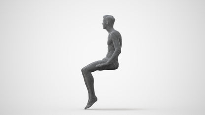 realistic 3D man pool, scanned archviz people for Blender and 3ds Max, square thumbnail