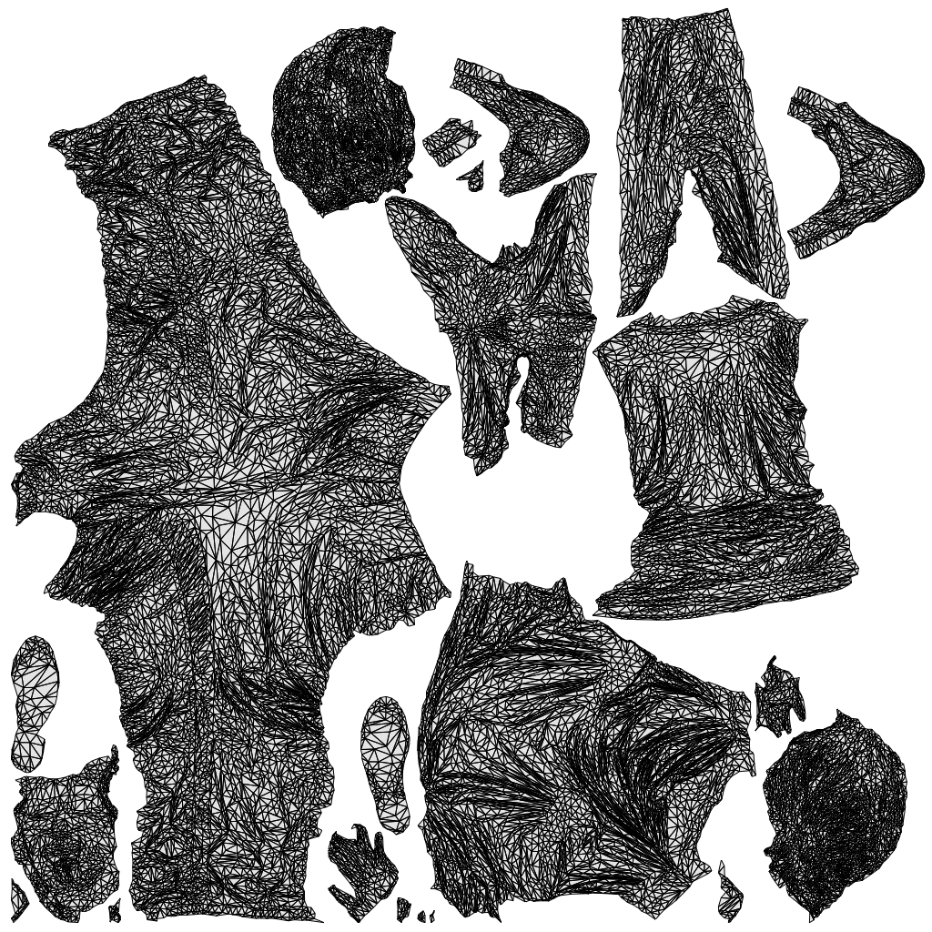 3D people model woman casual standing, scanned human for 3ds Max rendering, wireframe top-down view