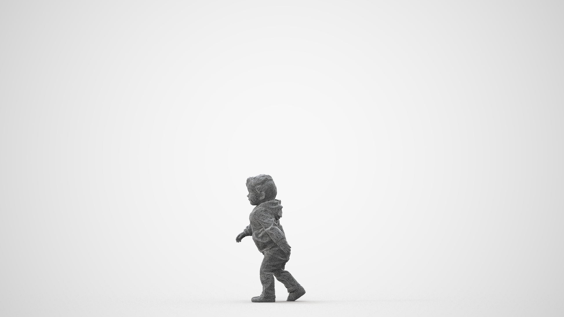 realistic 3D human boy casual kids, archviz people FBX OBJ for Blender, square thumbnail
