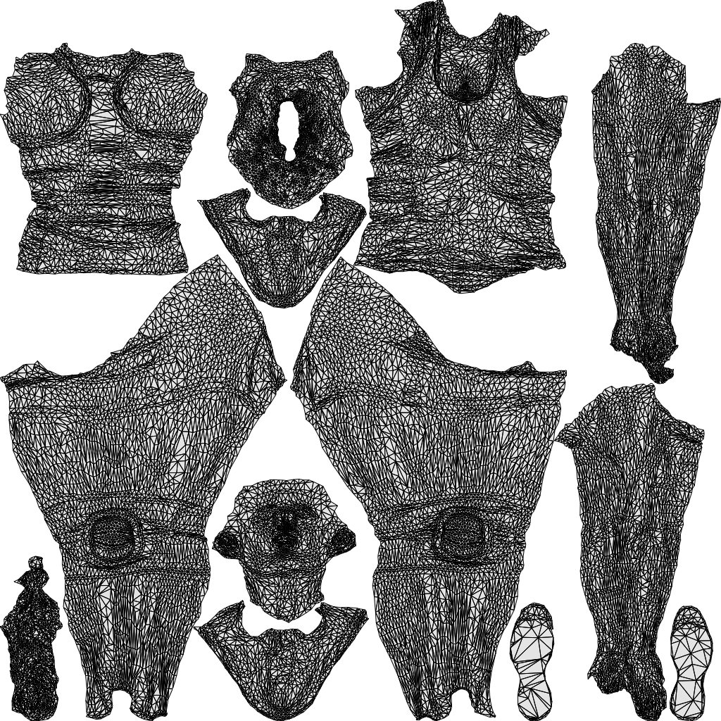 realistic 3D people woman sport, render-ready for V-Ray and Corona, FBX OBJ, wireframe top-down view