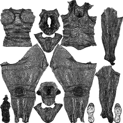 realistic 3D people woman sport, render-ready for V-Ray and Corona, FBX OBJ, wireframe top-down view