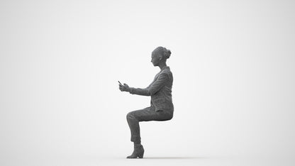 3D scanned woman business, photorealistic archviz people for Enscape and SketchUp, square thumbnail