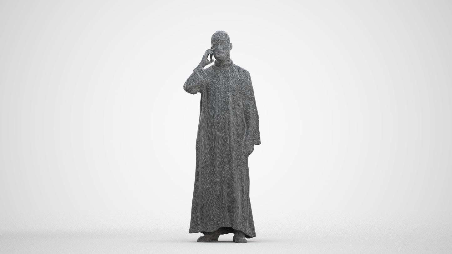 realistic 3D human man standing, archviz people FBX OBJ for Blender, three-quarter front view render