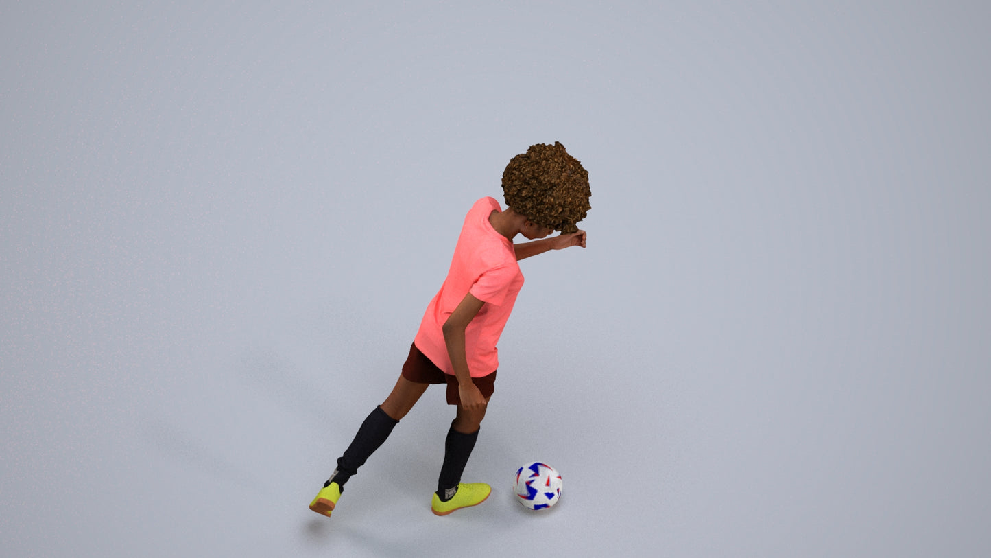 3D people model woman sport, scanned human for 3ds Max rendering, back view render